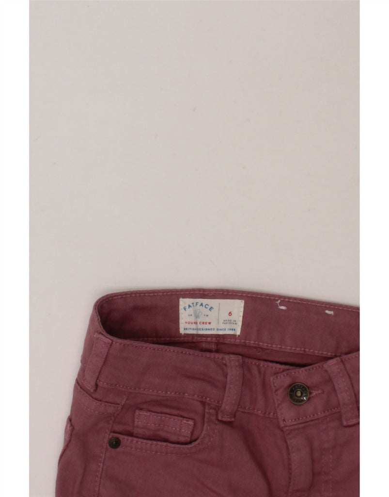 FAT FACE Girls Straight Casual Trousers 5-6 Years W22 L15 Purple Cotton Vintage Fat Face and Second-Hand Fat Face from Messina Hembry 