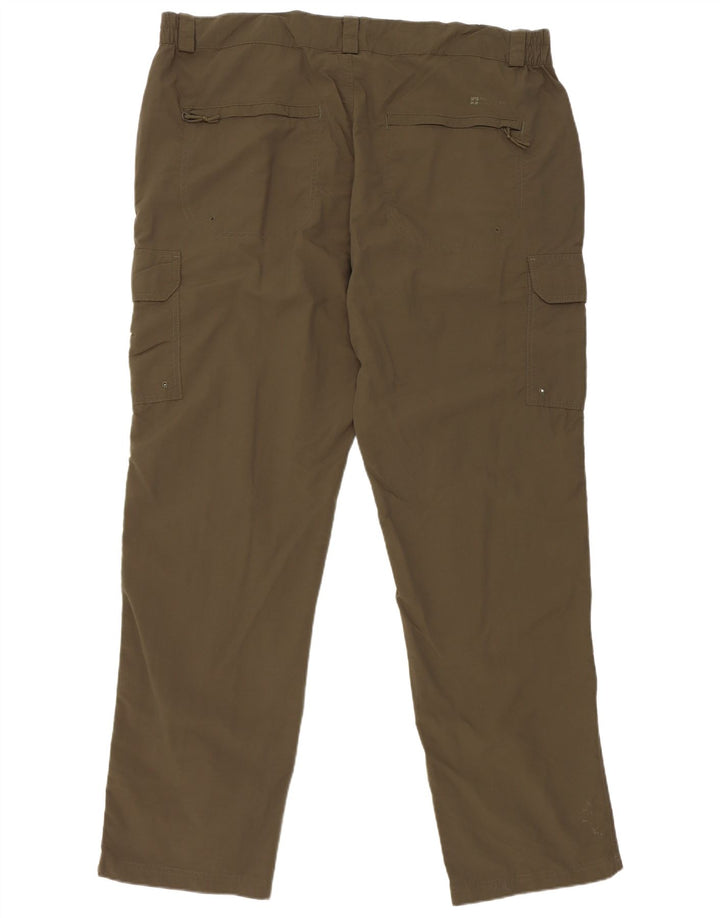 Mountain Warehouse Mens Straight Cargo Trousers W40 L32 Khaki Nylon