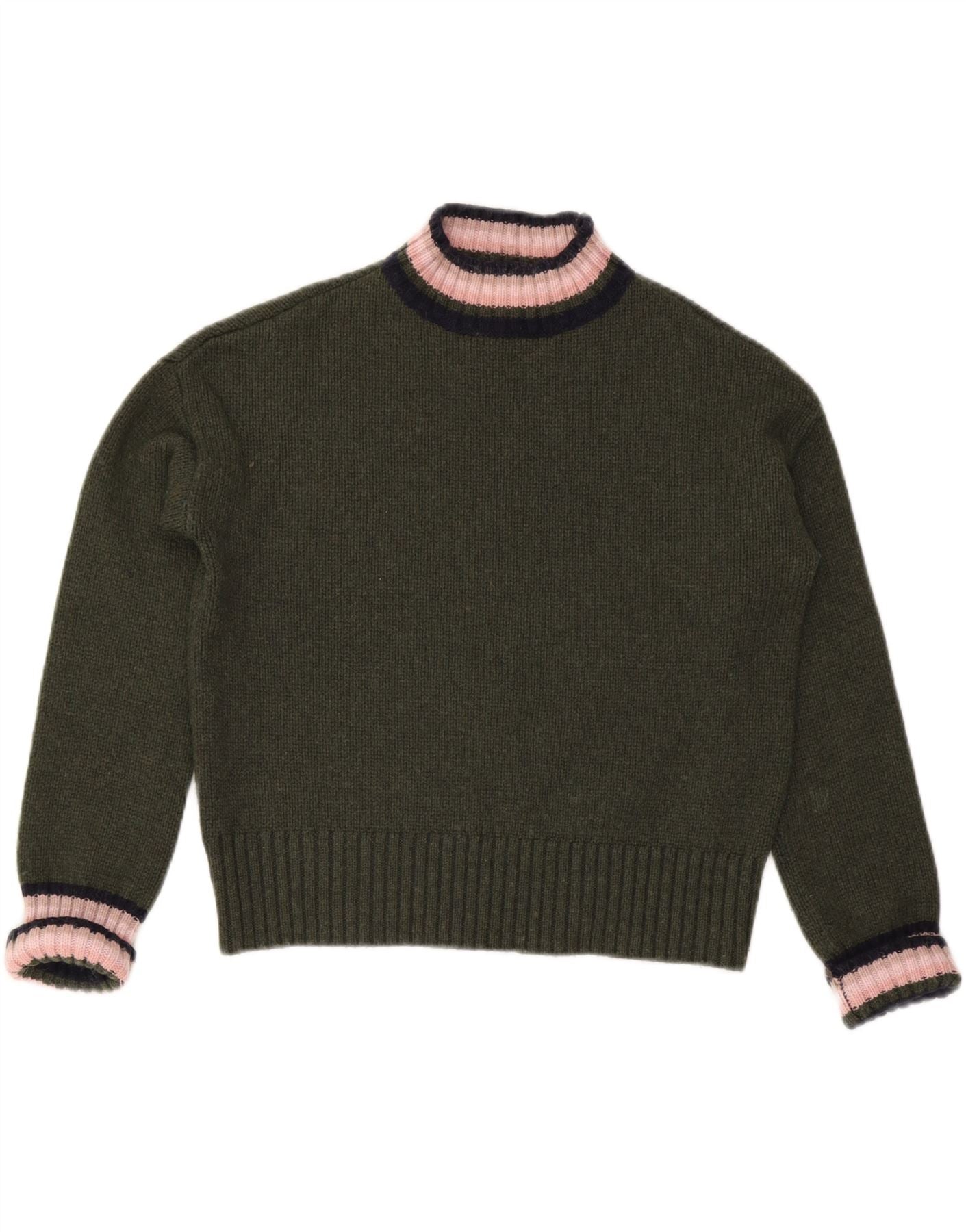 BODEN Womens Oversized Turtle Neck Jumper Sweater UK 10 Small Green Vintage Boden and Second-Hand Boden from Messina Hembry 