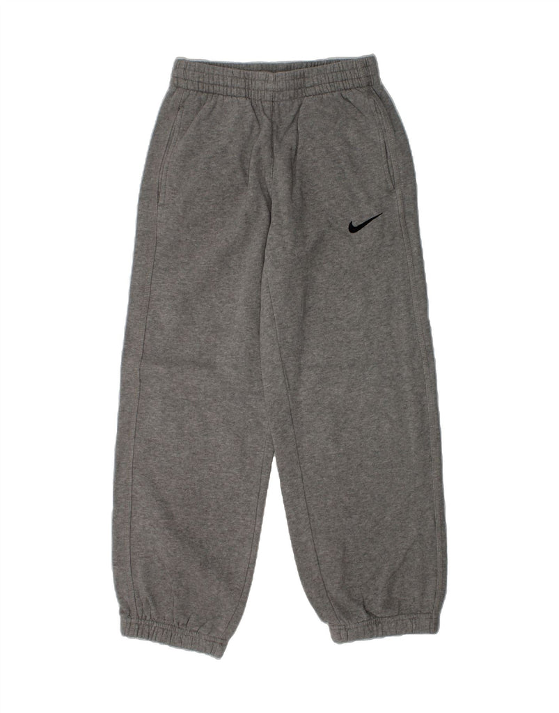 NIKE Boys Tracksuit Trousers Joggers 8-9 Years Small Grey Cotton | Vintage Nike | Thrift | Second-Hand Nike | Used Clothing | Messina Hembry 