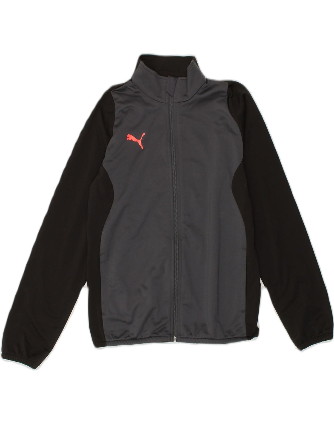 PUMA Girls Tracksuit Top Jacket 11-12 Years Black Colourblock | Vintage Puma | Thrift | Second-Hand Puma | Used Clothing | Messina Hembry 
