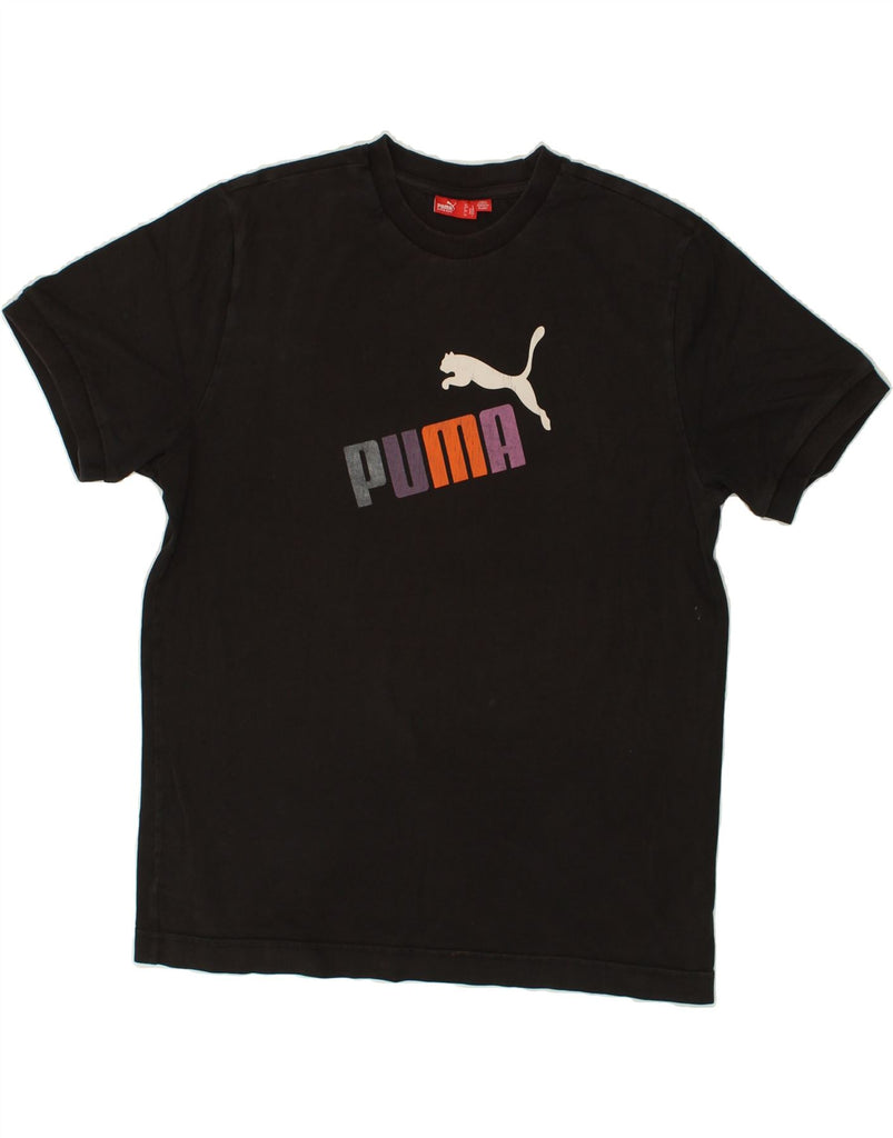 PUMA Mens Graphic T-Shirt Top Large Black Vintage Puma and Second-Hand Puma from Messina Hembry 