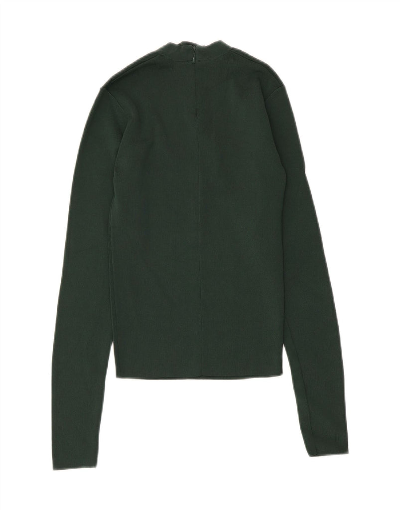 ZARA Womens Long Sleeve Blouse Top UK 12 Medium Green Vintage Zara and Second-Hand Zara from Messina Hembry 