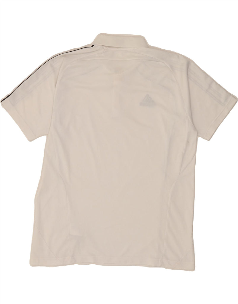 ADIDAS Mens Climalite Polo Shirt Large White Polyester Vintage Adidas and Second-Hand Adidas from Messina Hembry 