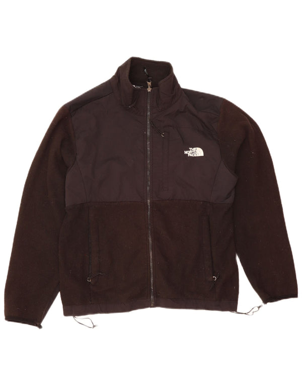 The North Face Womens Oversized Fleece Jacket UK 10 Small Black Colourblock