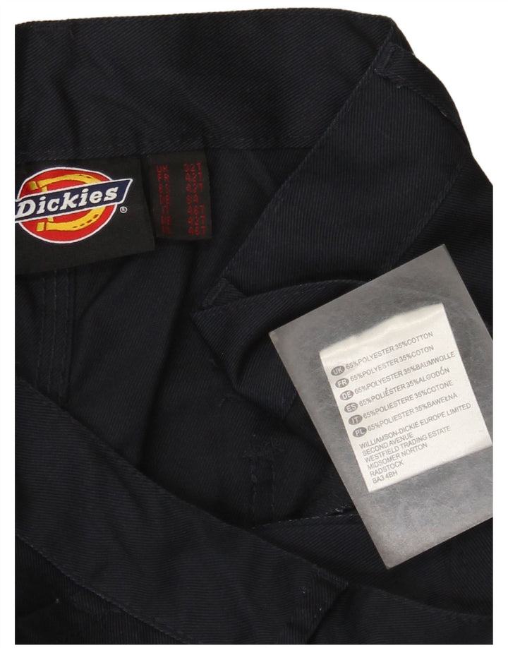 Dickies Mens Straight Cargo Trousers W32 L30 Navy Blue Polyester