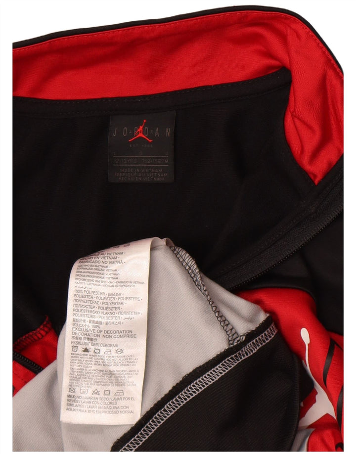 Jordan Boys Graphic Tracksuit Top Jacket 12-13 Years Large Red Colourblock