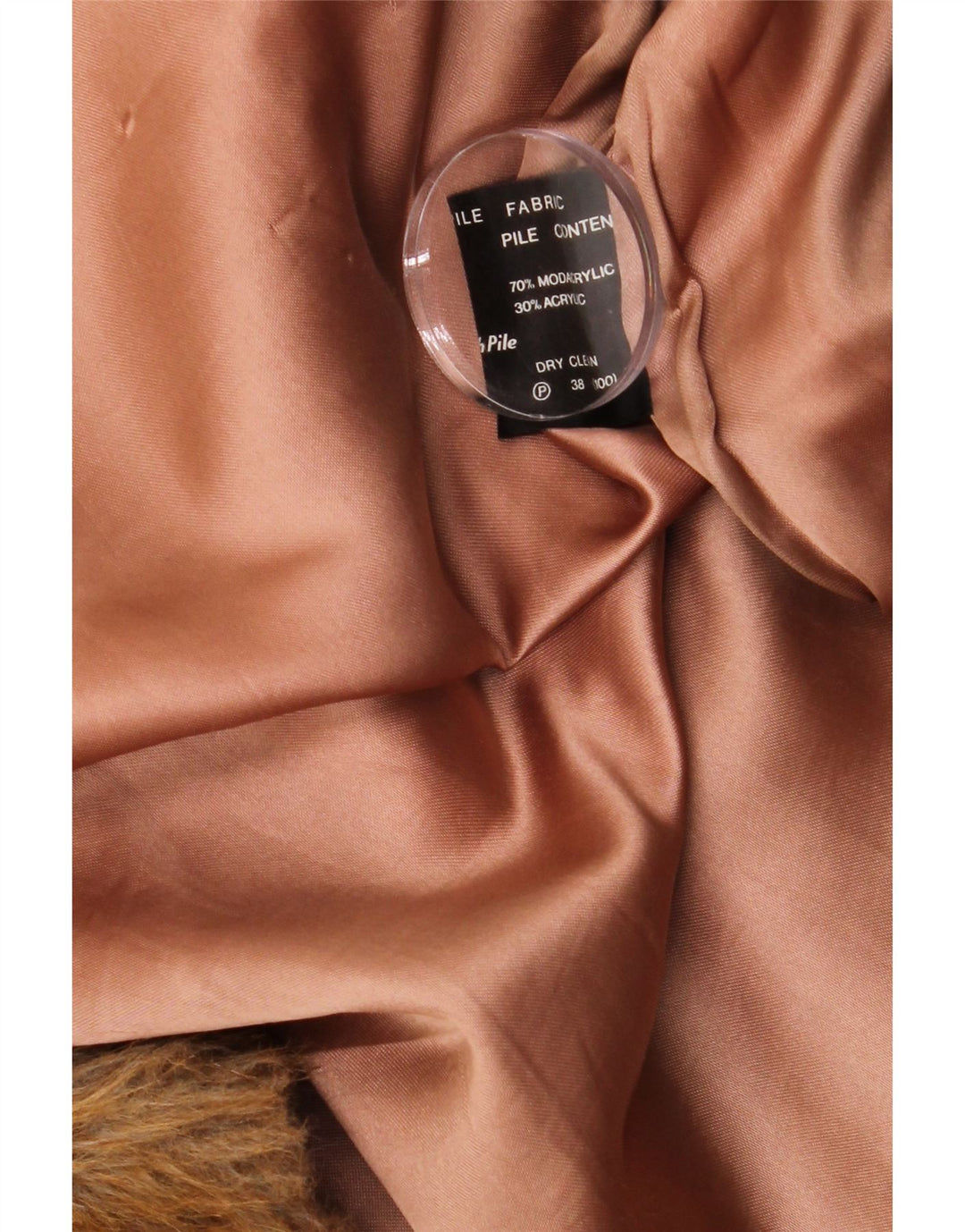 Vintage Womens Faux Fur Jacket EU 38 Medium Brown Modacryl