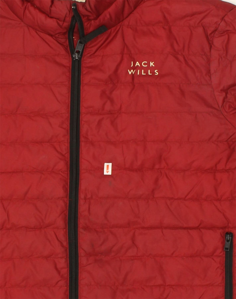 JACK WILLS Mens Padded Jacket UK 38 Medium Red Polyester | Vintage Jack Wills | Thrift | Second-Hand Jack Wills | Used Clothing | Messina Hembry 