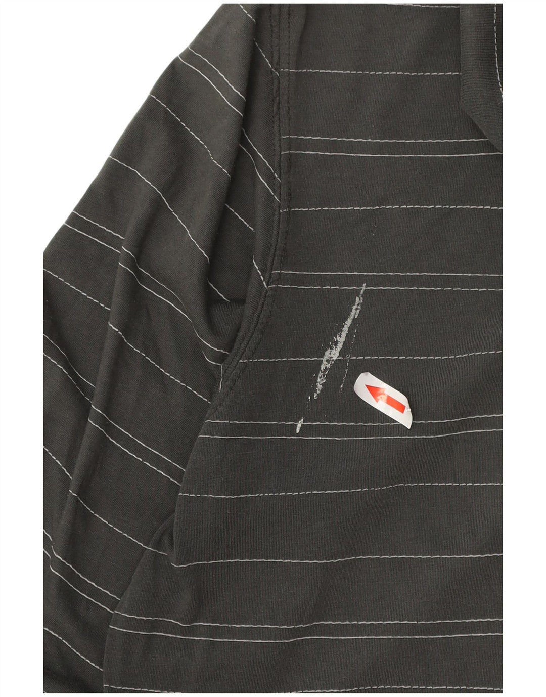 Vans Mens Zip Hoodie Sweater Small Grey Striped Cotton