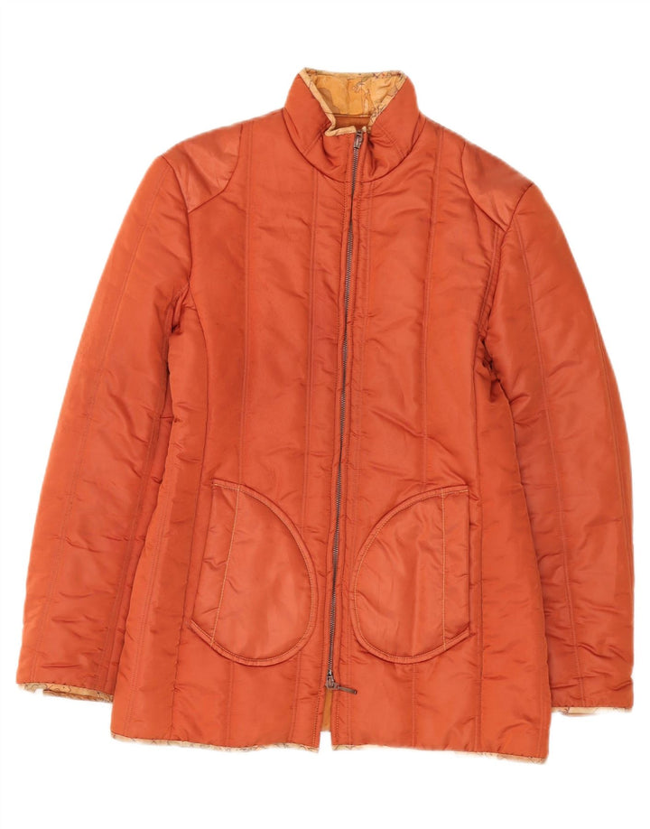 ALVIERO MARTINI Womens Padded Jacket IT 44 Medium Orange