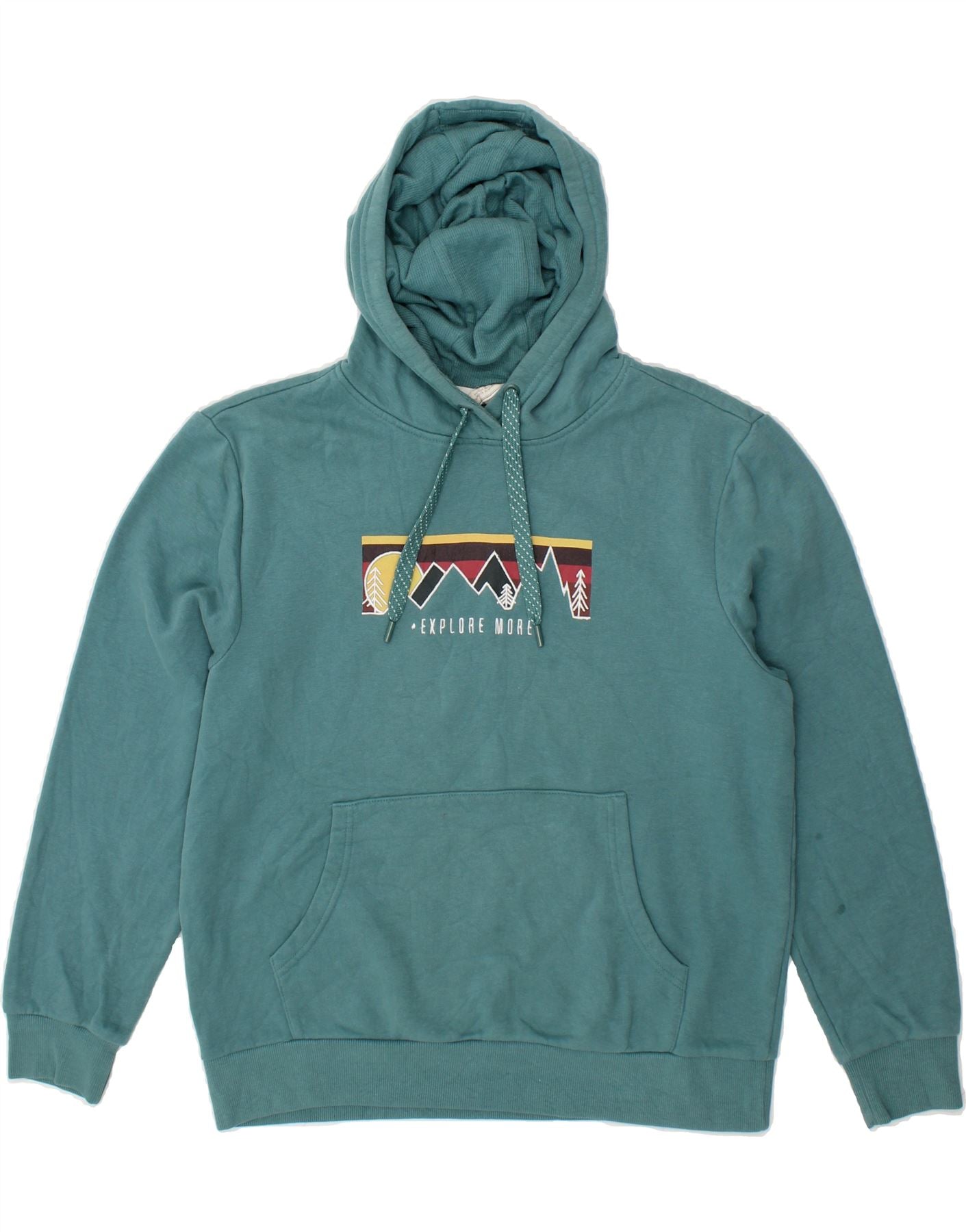 MOUNTAIN WAREHOUSE Womens Graphic Hoodie Jumper UK 12 Medium Green