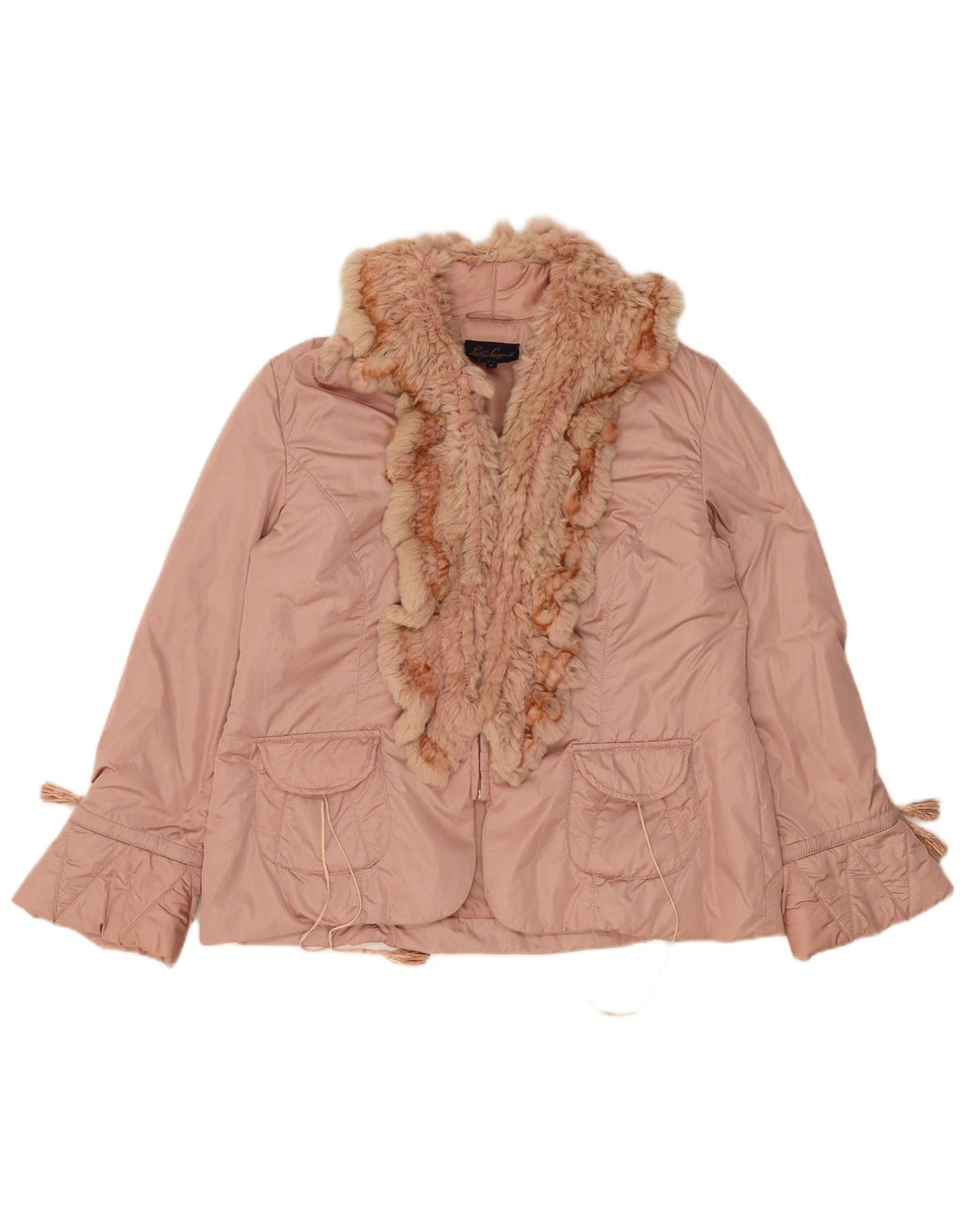 Luisa Spagnoli Womens Bomber Jacket UK 16 Large Pink Polyamide