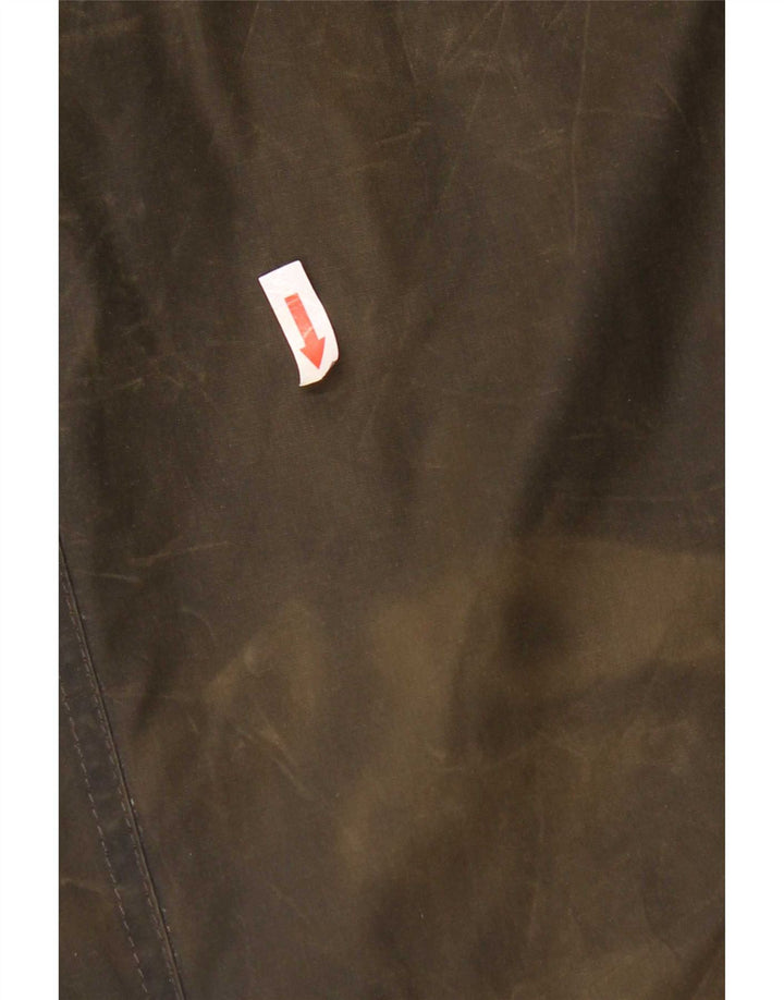 Barbour Mens Waxed Cotton Jacket UK 38 Medium Khaki Cotton