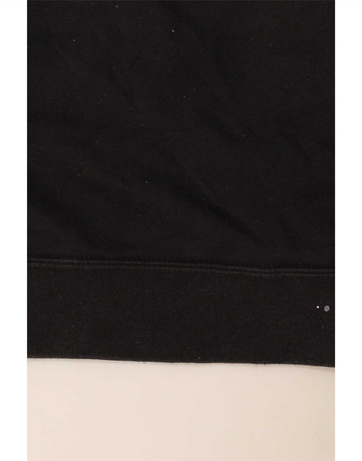 Hurley Womens Oversized Crop Graphic Sweatshirt Jumper UK 10 Small Black