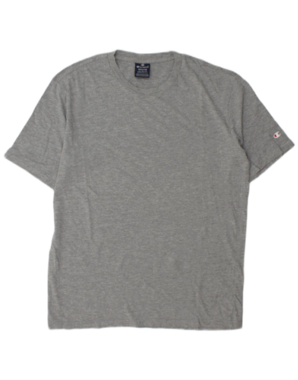 Champion Mens T-Shirt Top Medium Grey