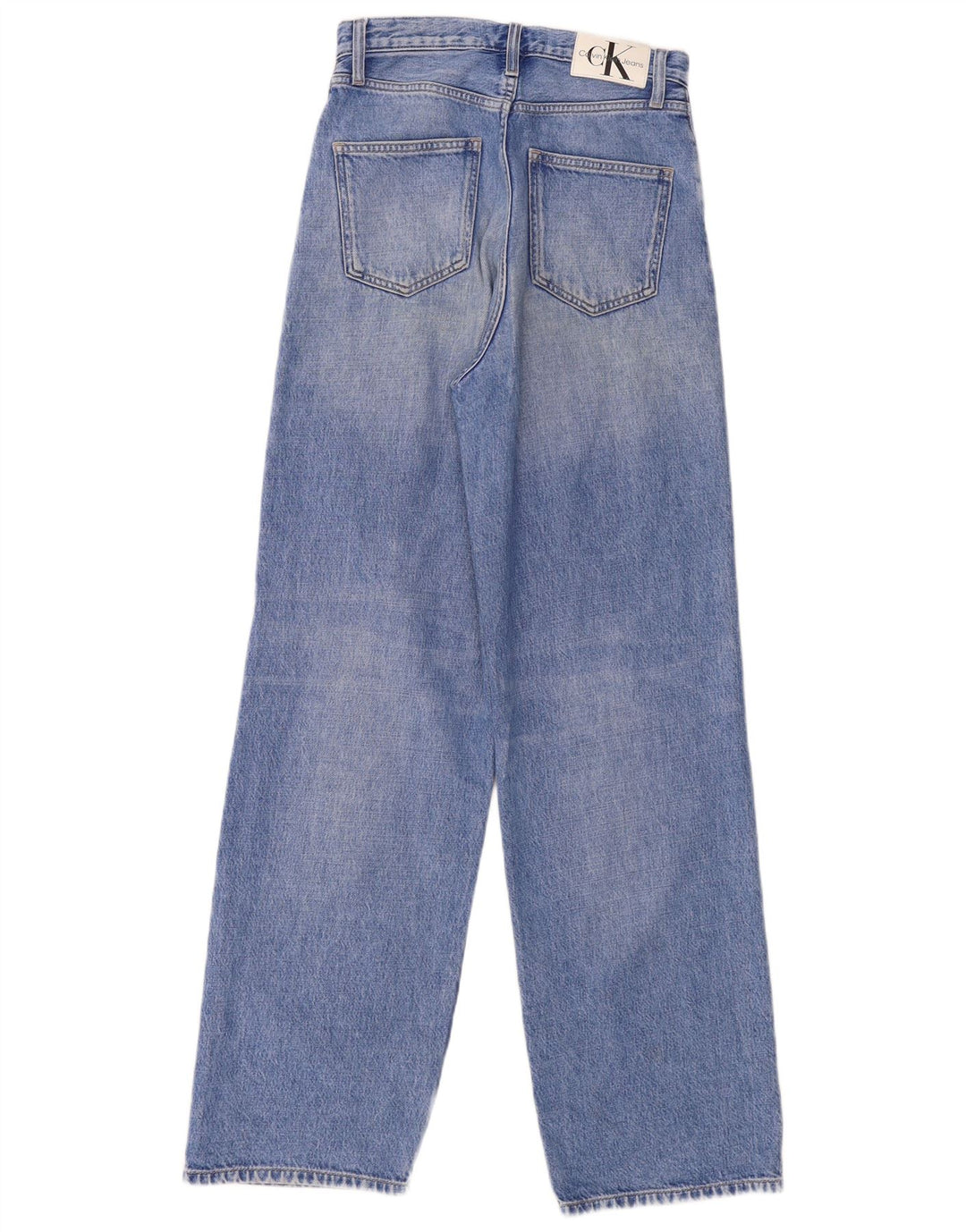 Calvin Klein Womens High Rise Wide Leg Jeans W25 L32 Blue