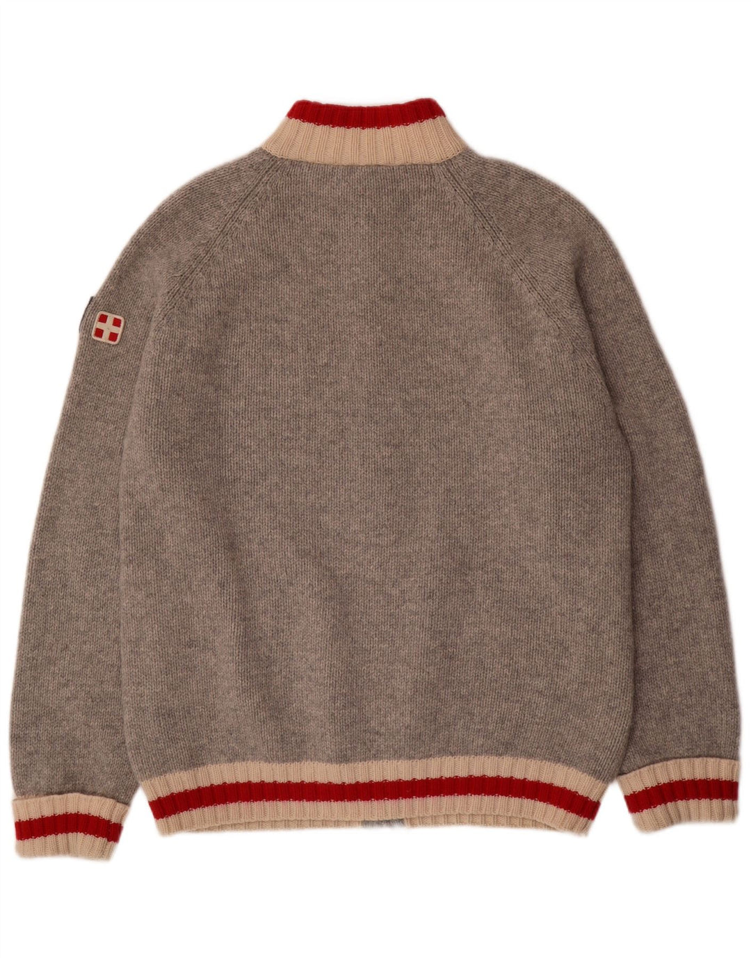 MC NEAL Mens Cardigan Sweater 2XL Grey Wool