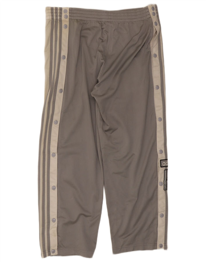 Adidas Mens Graphic Tracksuit Trousers XS Grey Polyester
