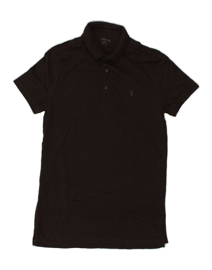 ALL SAINTS Mens Polo Shirt Small Brown | Vintage All Saints | Thrift | Second-Hand All Saints | Used Clothing | Messina Hembry 