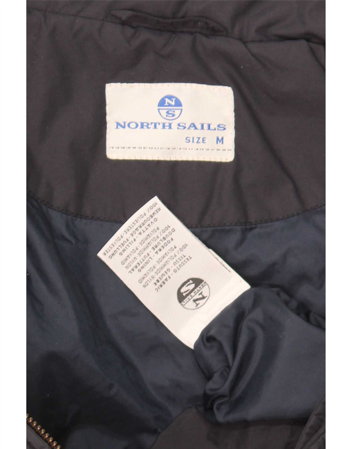North Sails Mens Graphic Padded Jacket UK 38 Medium Navy Blue Polyamide