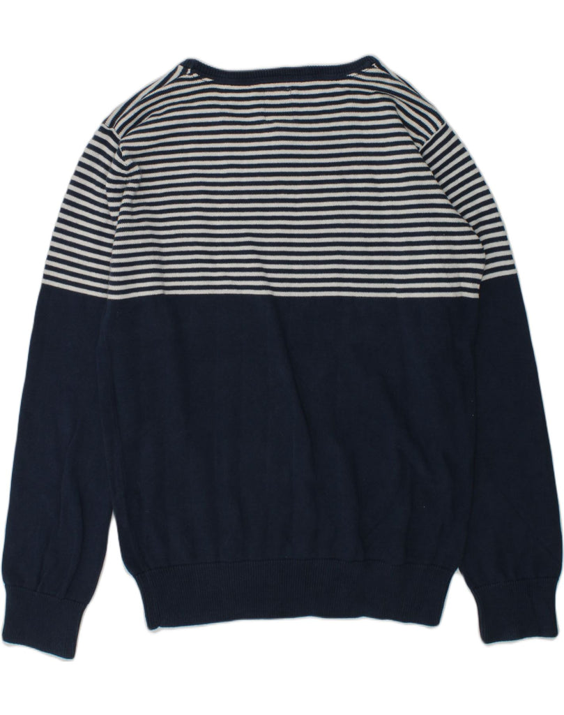 CREW CLOTHING Boys Crew Neck Jumper Sweater 10-11 Years Navy Blue Striped | Vintage Crew Clothing | Thrift | Second-Hand Crew Clothing | Used Clothing | Messina Hembry 