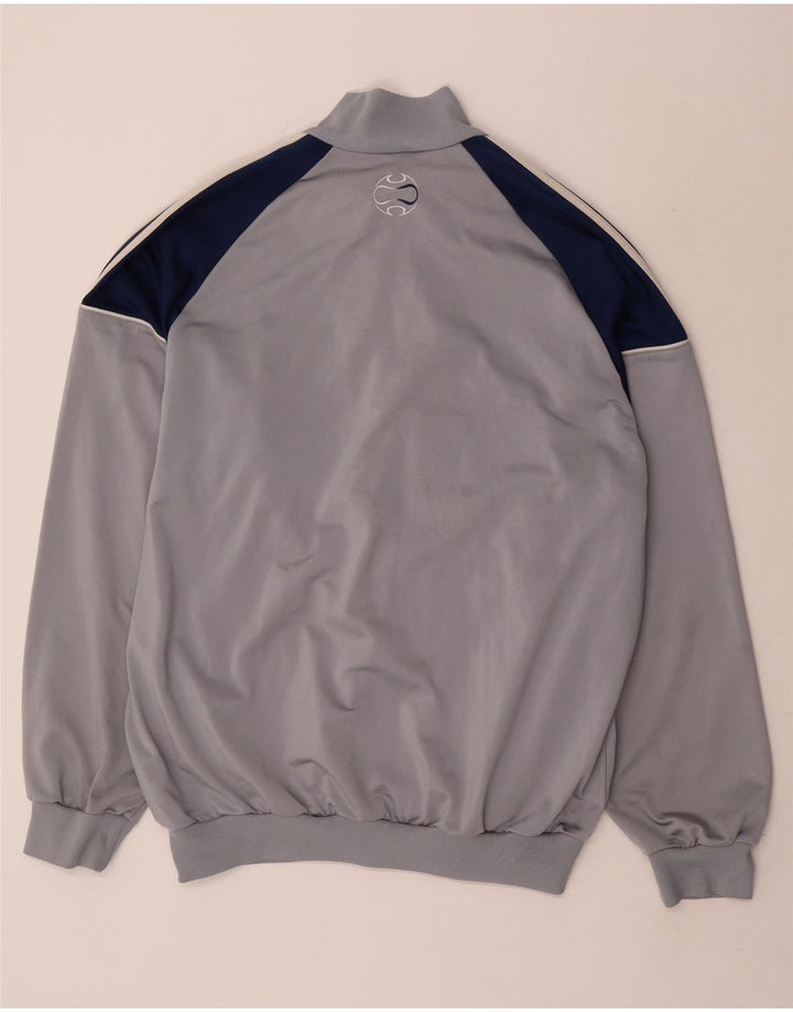 Adidas Mens Tracksuit Top Jacket UK 44/46 Large Grey Colourblock Polyester