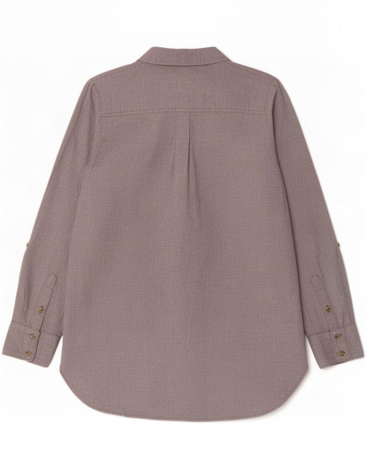 Fat Face Womens Shirt UK 12 Medium Grey Cotton