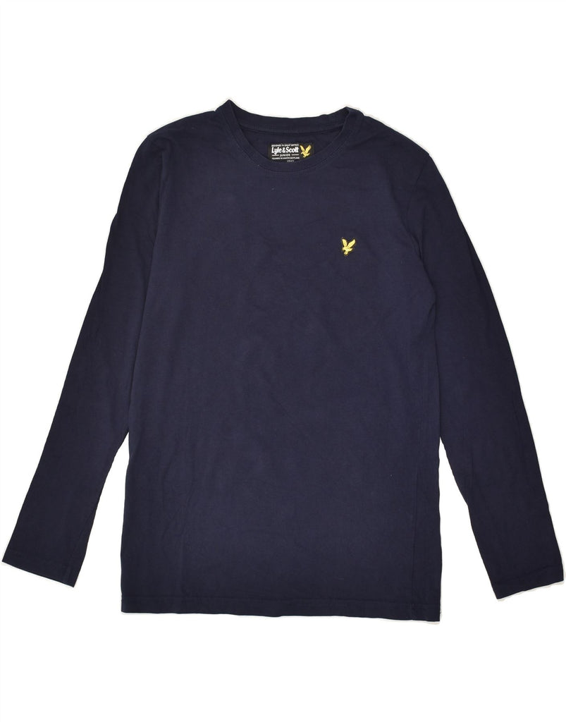 LYLE & SCOTT Boys Top Long Sleeve 12-13 Years Navy Blue Cotton | Vintage Lyle & Scott | Thrift | Second-Hand Lyle & Scott | Used Clothing | Messina Hembry 