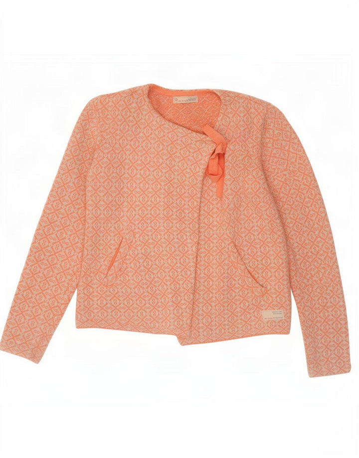 Odd Molly Womens Oversized Cardigan Sweater Size 2 Medium Orange Geometric