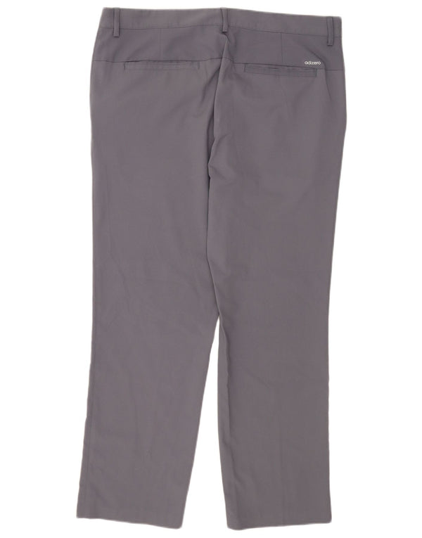 Adidas Mens Golf Straight Chino Trousers  W36 L30 Grey Polyester