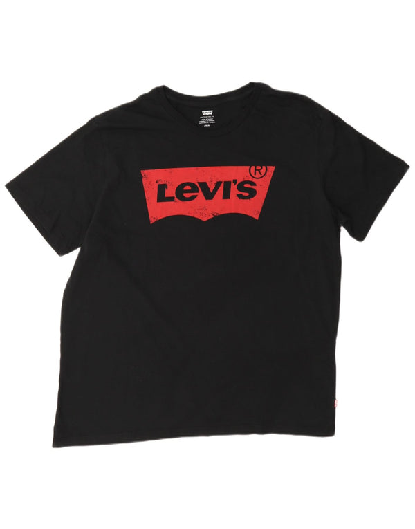 Levi's Mens Graphic T-Shirt Top Large Black Cotton