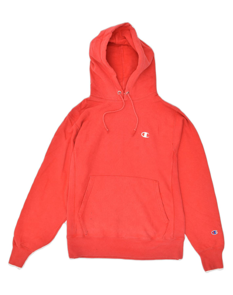 CHAMPION Mens Hoodie Jumper Small Red Cotton | Vintage Champion | Thrift | Second-Hand Champion | Used Clothing | Messina Hembry 