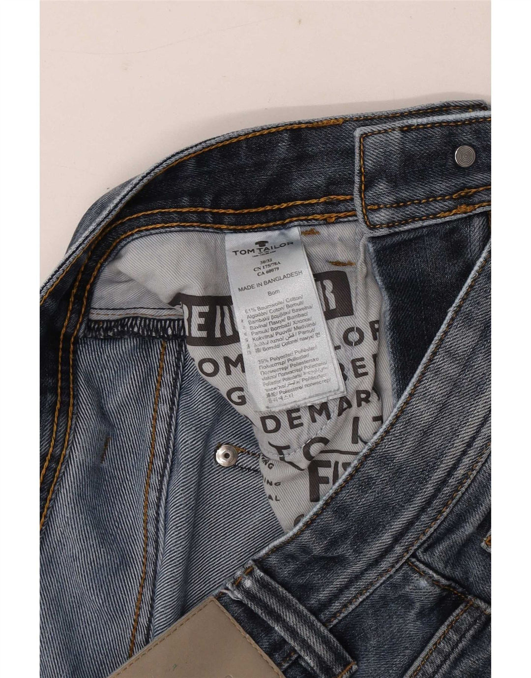 Tom Tailor Mens Straight Jeans W30 L29 Navy Blue Cotton