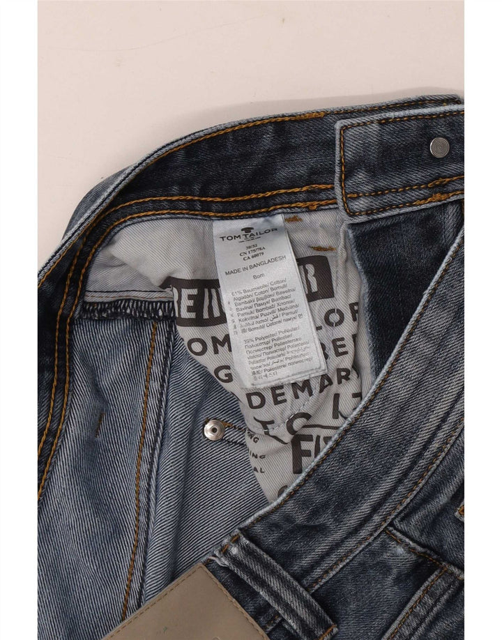 Tom Tailor Mens Straight Jeans W30 L29 Navy Blue Cotton