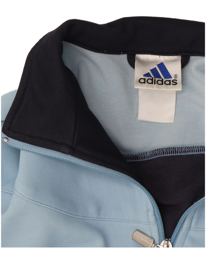 Adidas Womens Tracksuit Top Jacket UK 12 Medium Navy Blue Colourblock