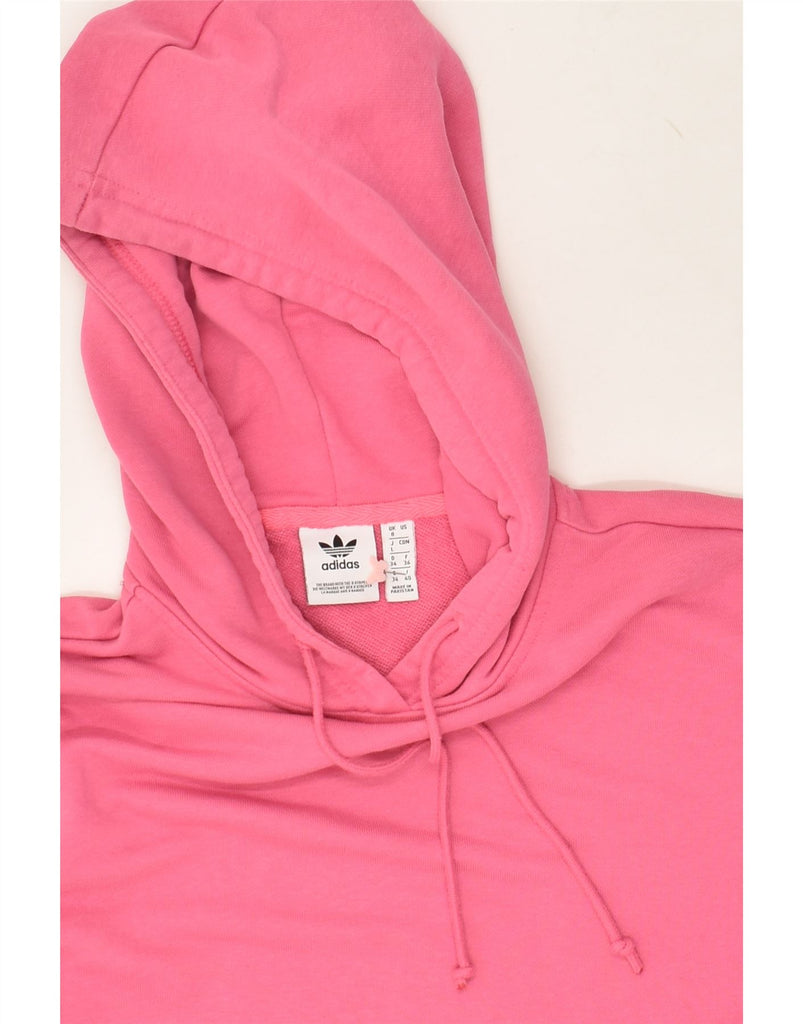 ADIDAS Womens Hoodie Jumper UK 8 Small  Pink Cotton | Vintage Adidas | Thrift | Second-Hand Adidas | Used Clothing | Messina Hembry 