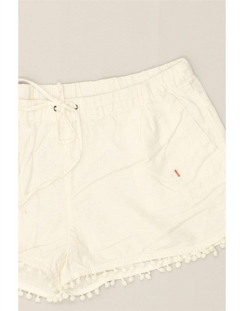 J. CREW Womens Chino Shorts W 30 Medium White Linen | Vintage J. Crew | Thrift | Second-Hand J. Crew | Used Clothing | Messina Hembry 