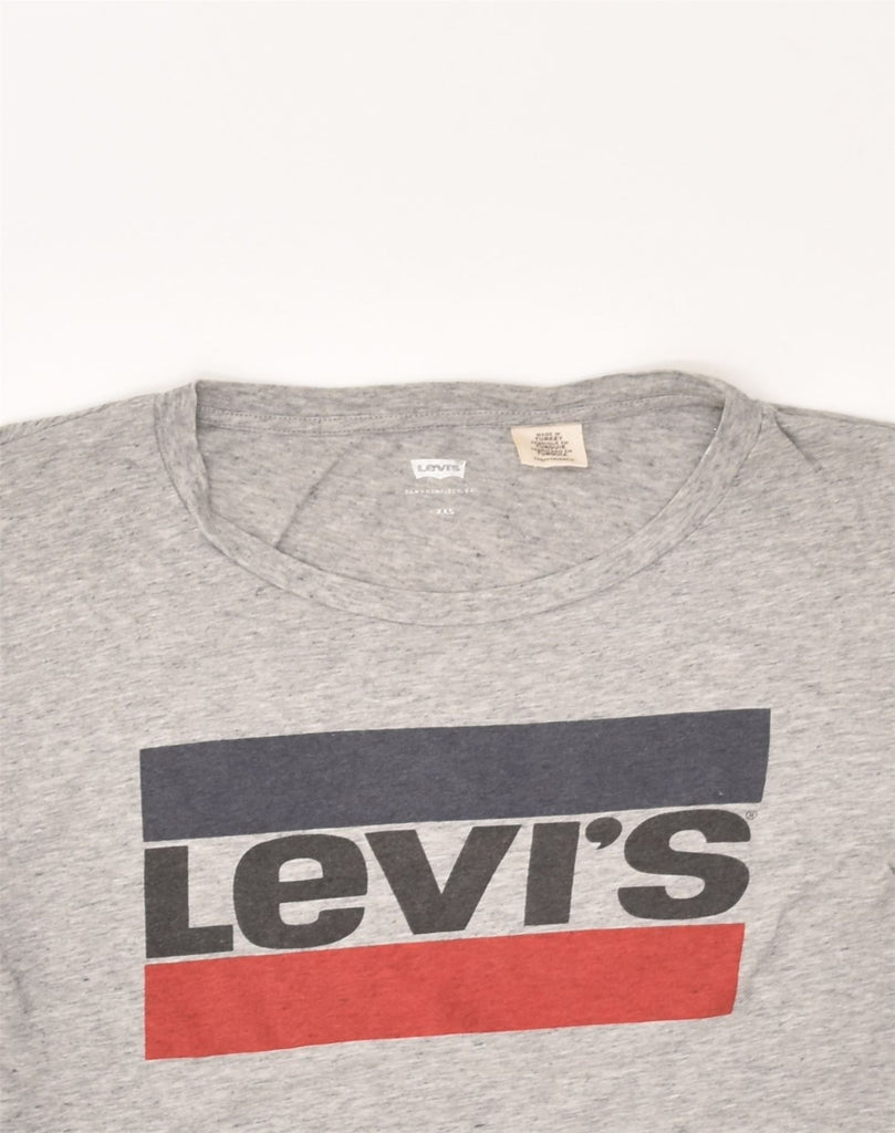 LEVI'S Mens Graphic T-Shirt Top 2XS Grey Cotton | Vintage Levi's | Thrift | Second-Hand Levi's | Used Clothing | Messina Hembry 