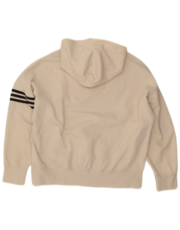 Adidas Mens Hoodie Jumper Medium Beige Cotton