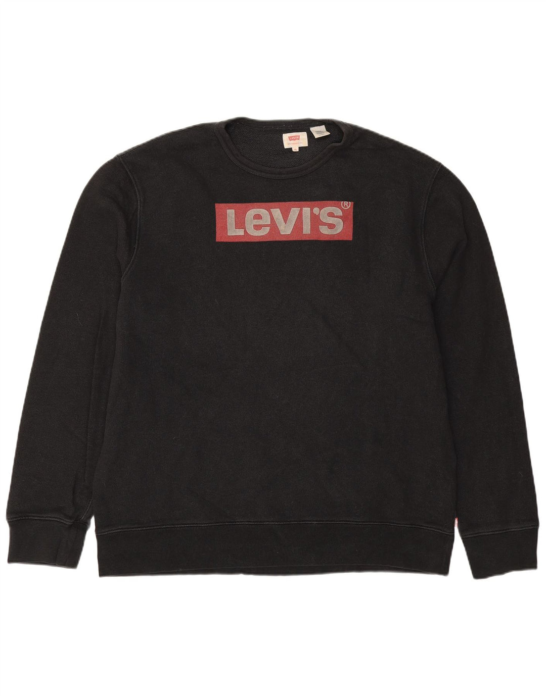 LEVI'S Mens Graphic Sweatshirt Jumper XL Black Cotton