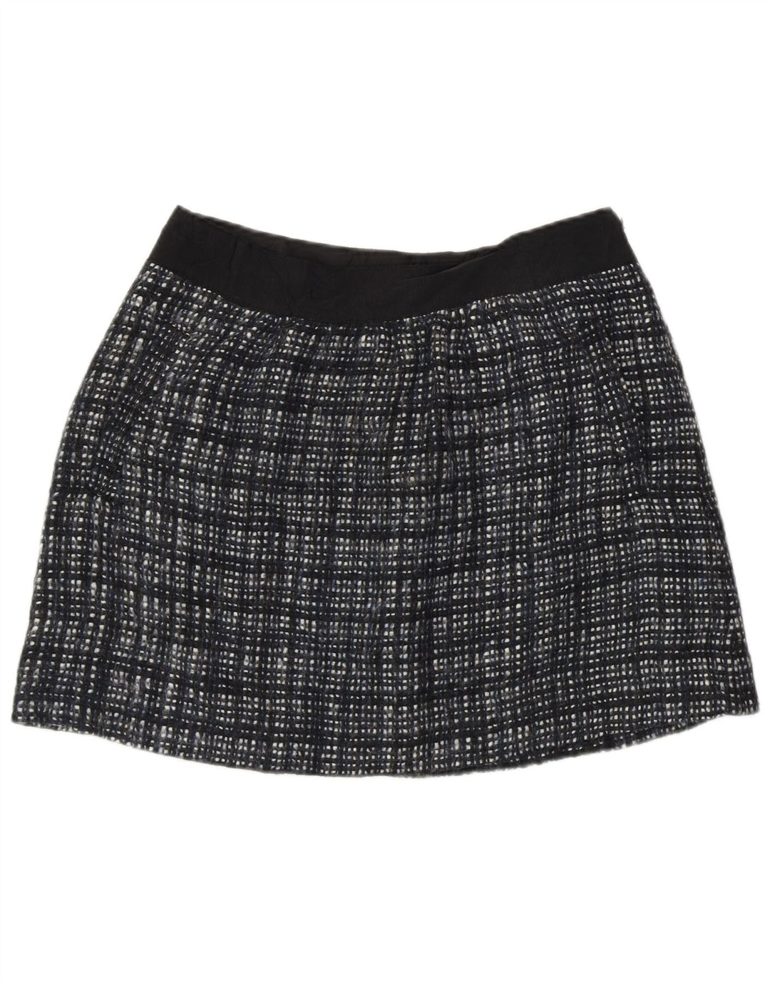 J. CREW Womens Mini Skirt US 8 Medium W30  Black Check Wool