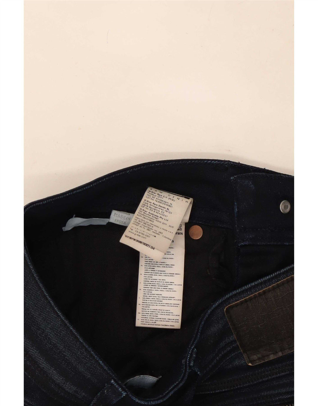 G-Star Womens Straight Jeans W30 L32 Navy Blue Cotton
