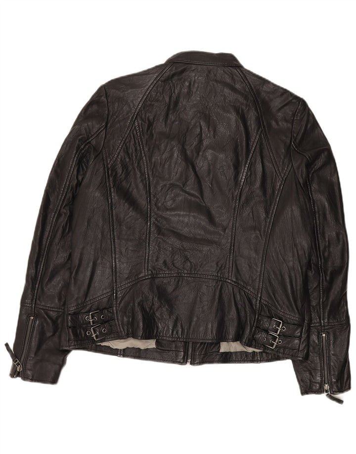 Gypsy Womens Leather Jacket UK 22 3XL Black Leather