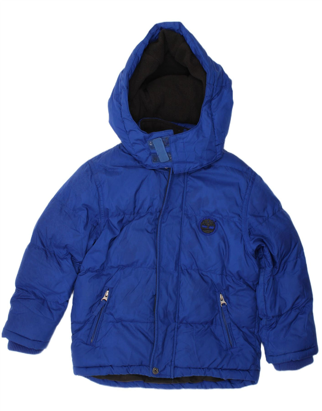 TIMBERLAND Boys Hooded Padded Jacket 5-6 Years Blue Polyester