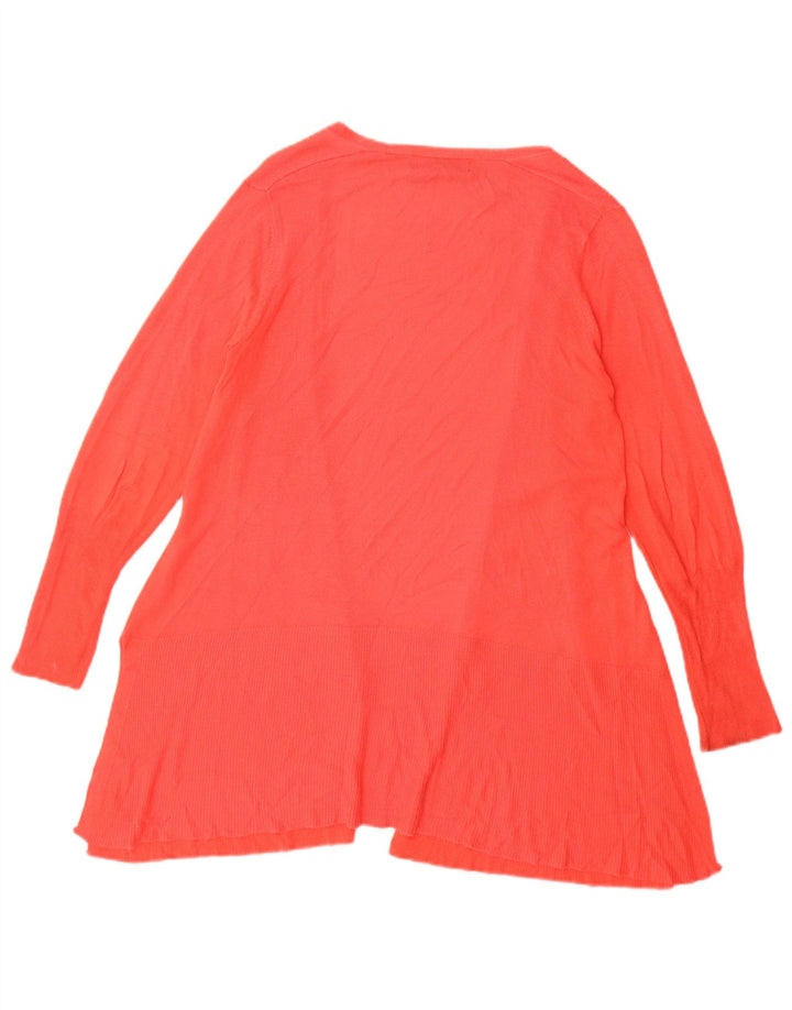 Marks & Spencer Womens Open Cardigan Sweater UK 12 Medium Red