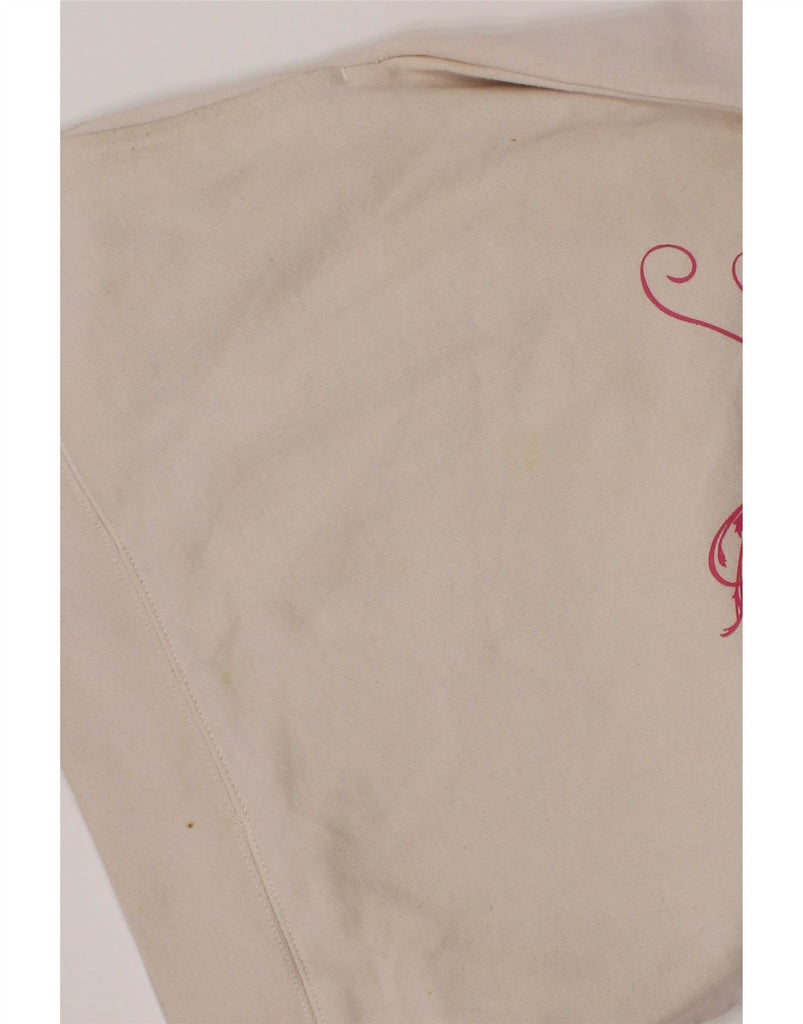 FILA Girls Graphic Hoodie Jumper 13-14 Years Off White Colourblock Cotton Vintage Fila and Second-Hand Fila from Messina Hembry 