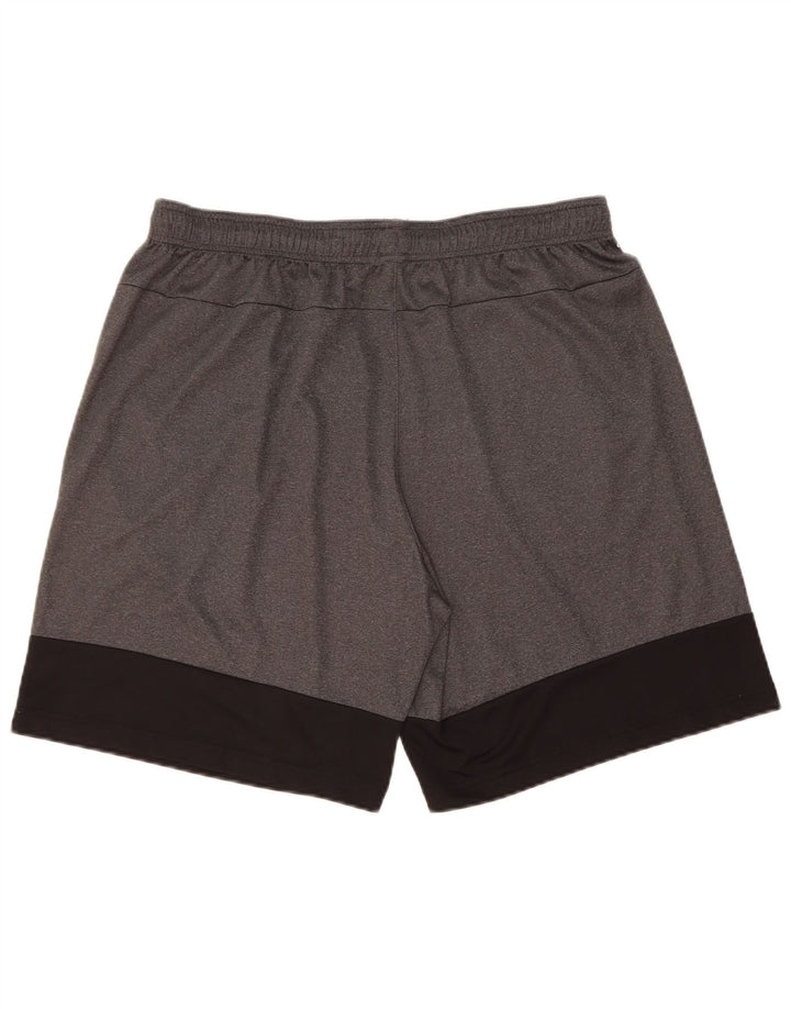 ADIDAS Mens Climalite Graphic Sport Shorts XL  Grey Colourblock Polyester