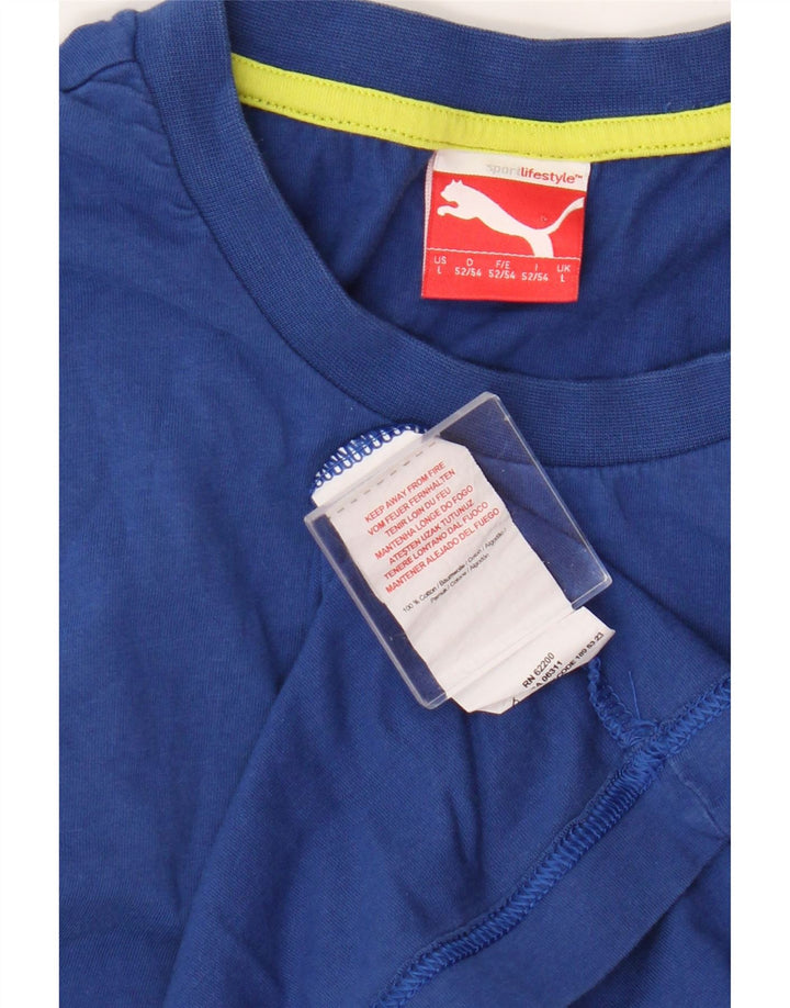 Puma Mens Graphic Vest Top Large Blue Cotton