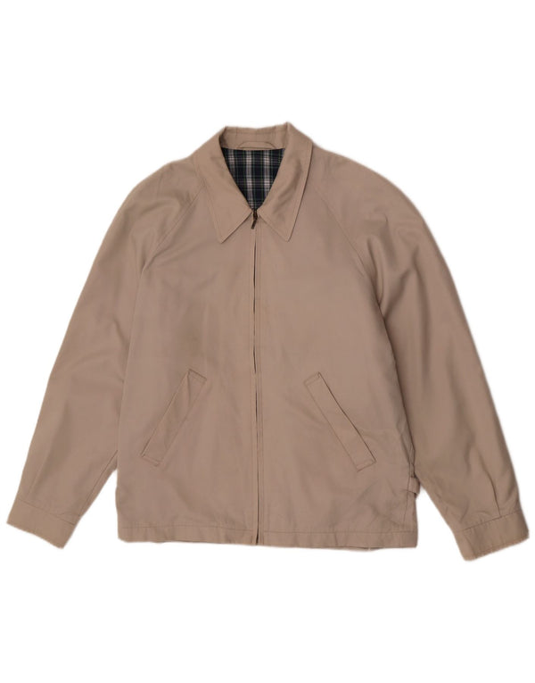 Marks & Spencer Mens Bomber Jacket UK 36 Small Beige Polyester